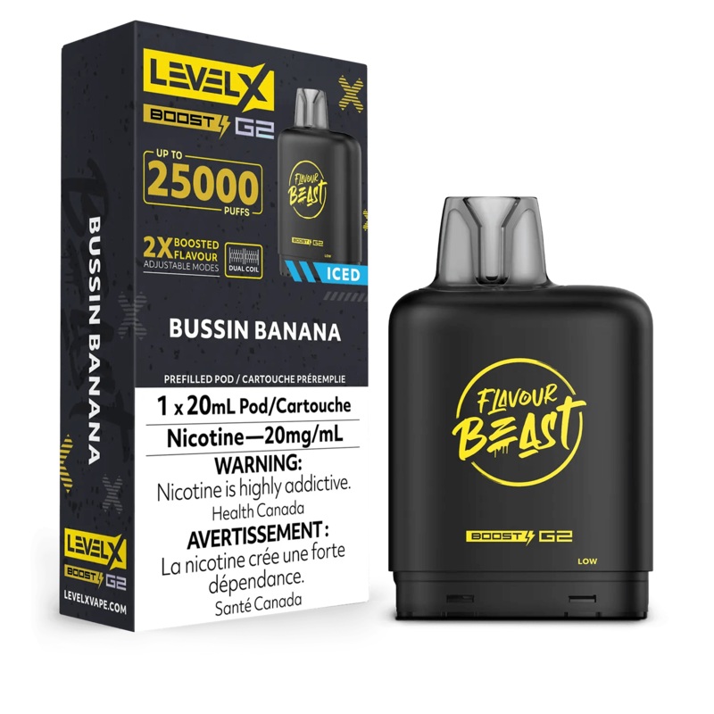 Level X Boost G2 25K Flavour Beast – Bussin Banana Iced