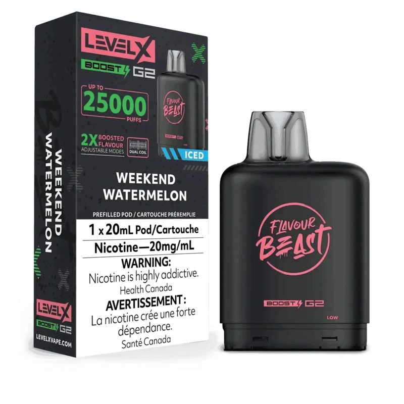 Level X Boost G2 25K Flavour Beast – Weekend Watermelon Iced