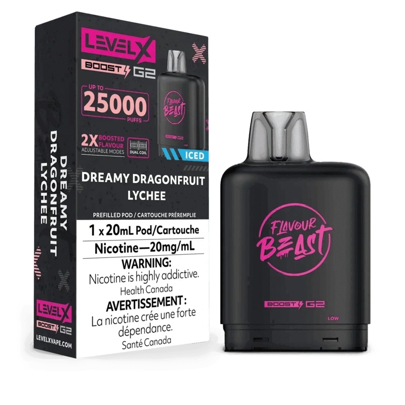 Level X Boost G2 25K Flavour Beast – Dreamy Dragonfruit Lychee Iced