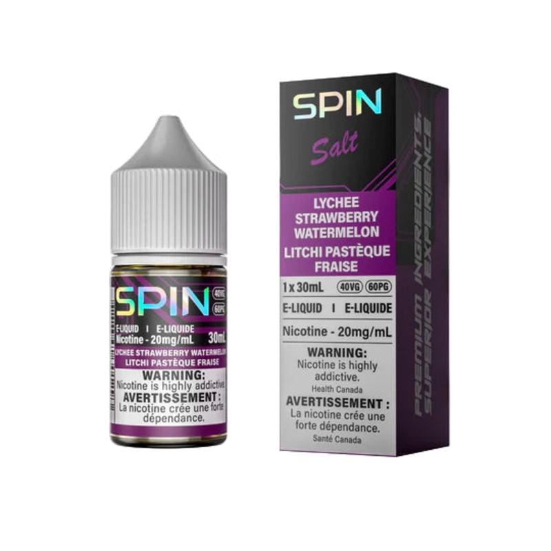 SPIN – Lychee Strawberry Watermelon 30 ml Salt