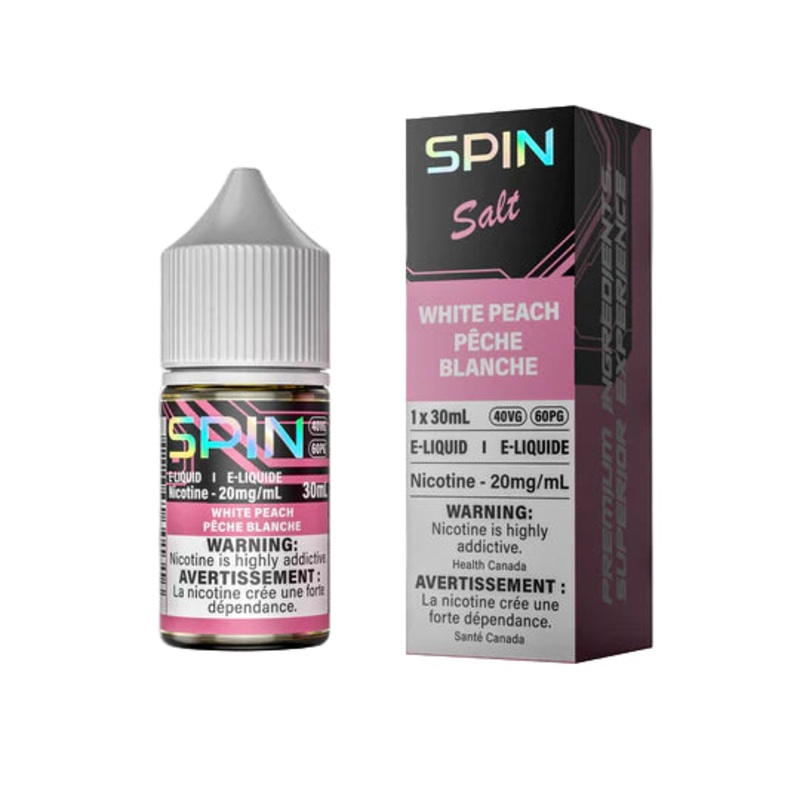 SPIN – White Peach 30 ml Salt|20 MG