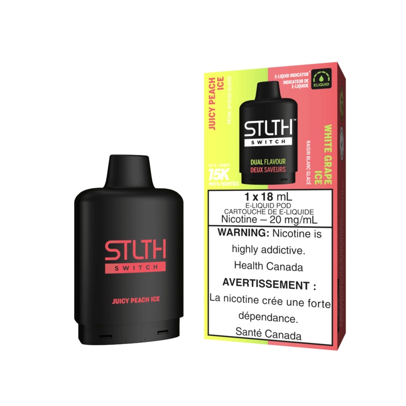 STLTH Switch – Juicy Peach Ice & White Grape Ice