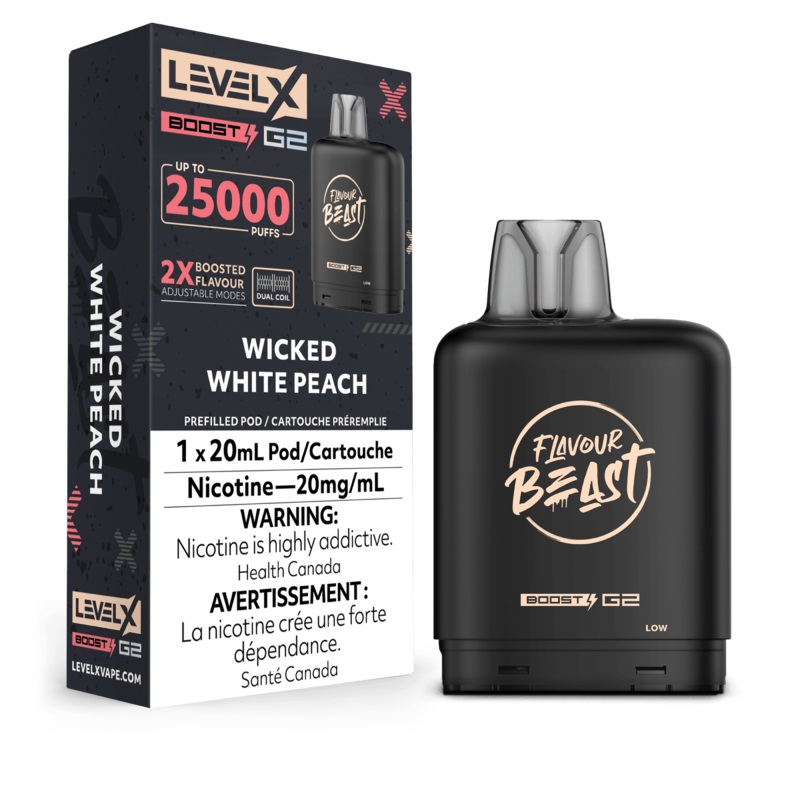 Level X Boost G2 25K Flavour Beast – Wicked White Peach