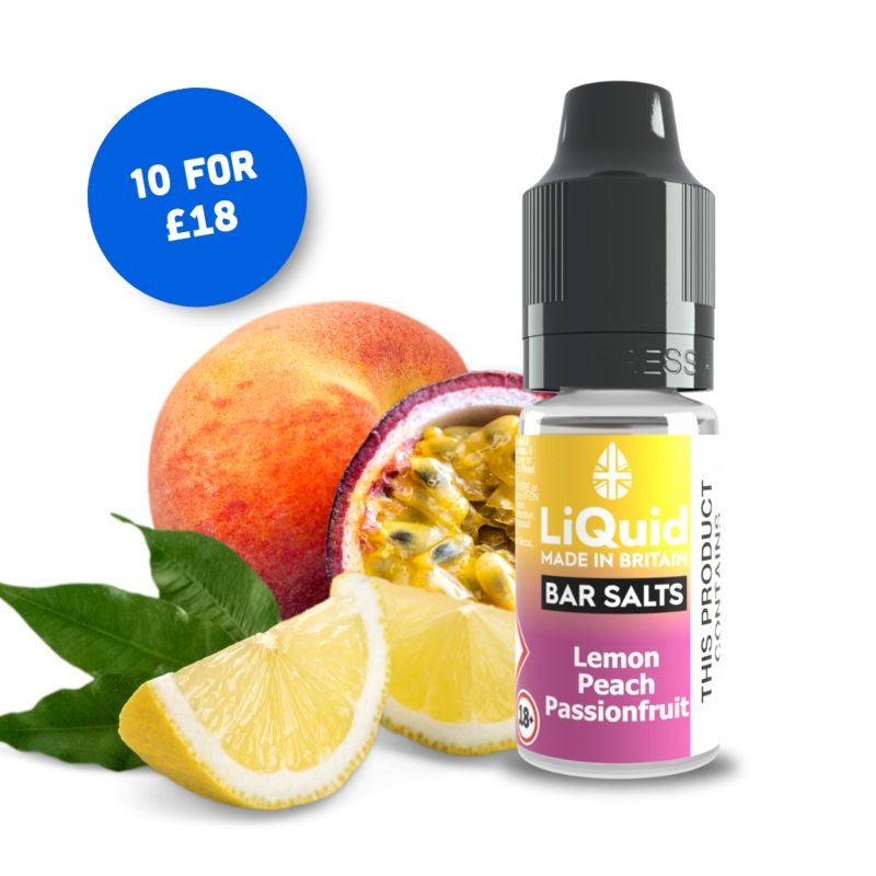 Lemon Peach Passionfruit – Nicotine Salt Vape Juice