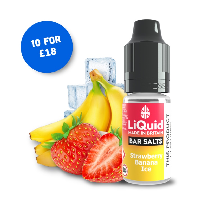 Strawberry & Banana Ice – Nicotine Salt Vape Juice