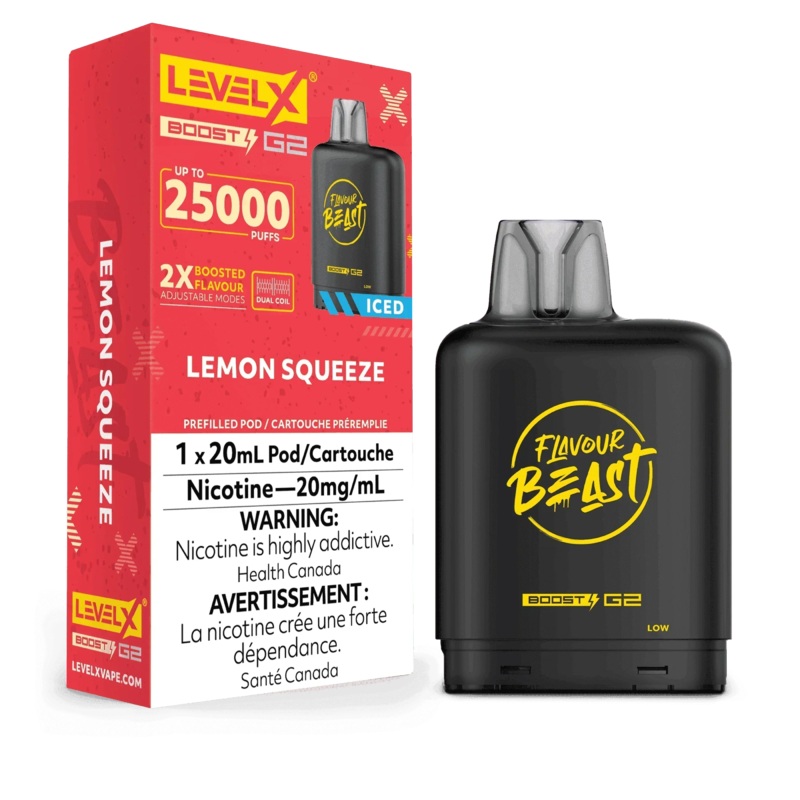 Level X Boost G2 25K Flavour Beast – Lemon Squeeze