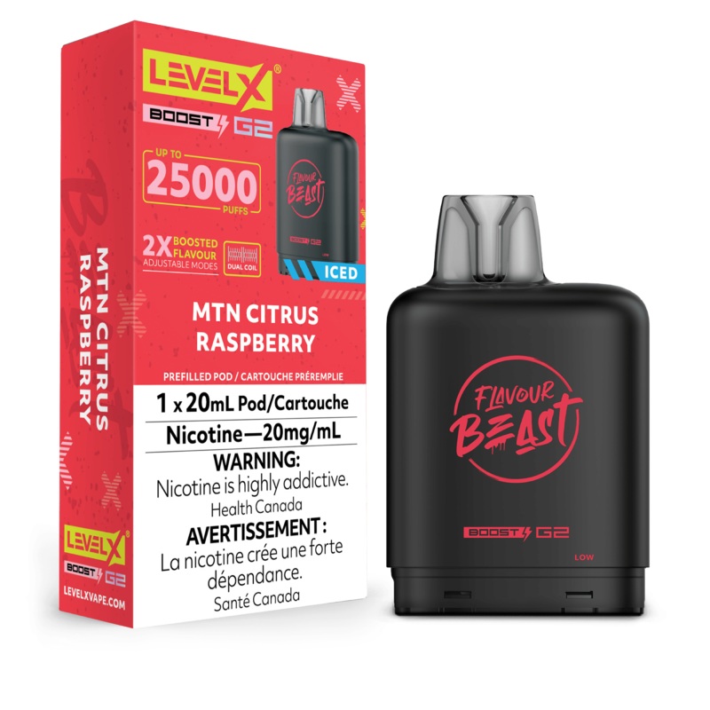 Level X Boost G2 25K Flavour Beast – MTN Citrus Raspberry