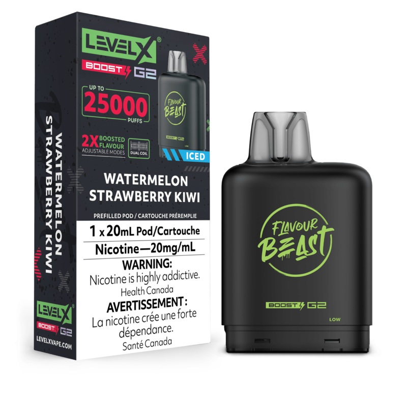 Level X Boost G2 25K Flavour Beast – Watermelon Strawberry Kiwi Ice
