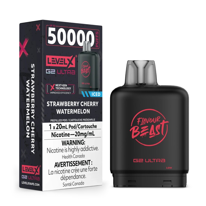 Level X G2 Ultra 50K – Strawberry Cherry Watermelon Iced