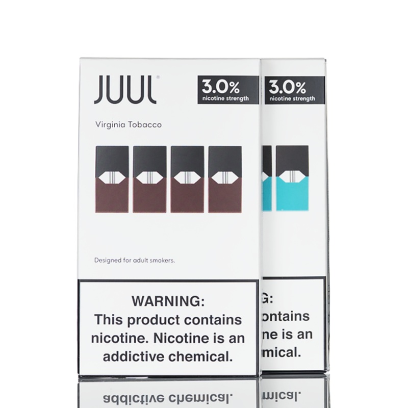 JUUL 3% Nicotine Pods|Pack of 4 – Menthol 3%|Pack of 4 – Virginia Tobacco 3%