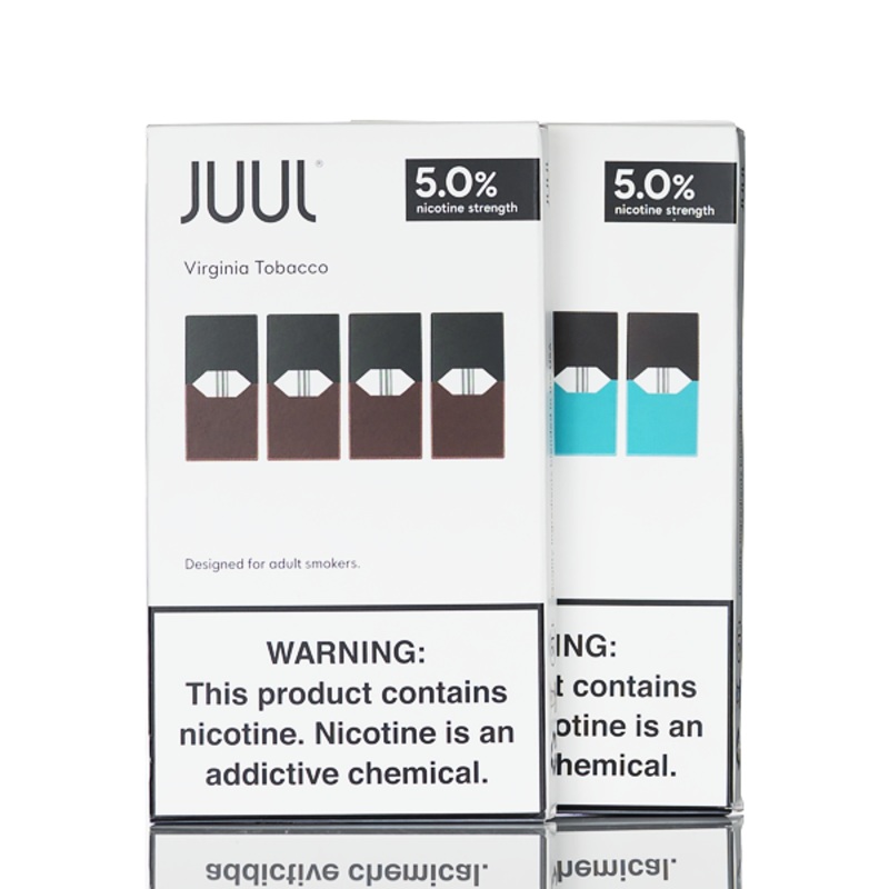 JUUL 5% Nicotine Pods|Pack of 4 – Menthol 5%|Pack of 4 – Virginia Tobacco 5%