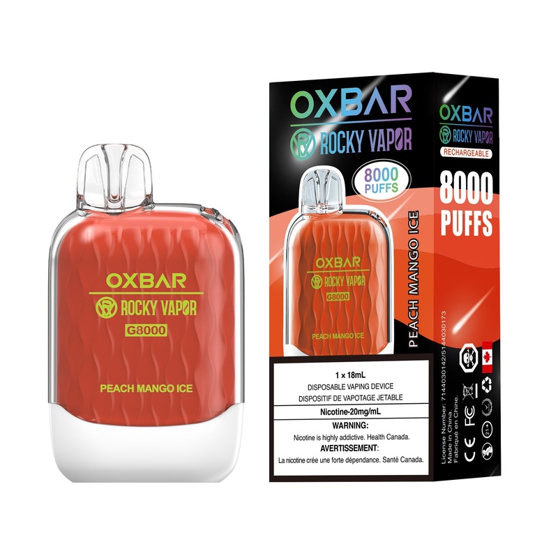 Oxbar 8000 – Peach Mango Ice|20 mg