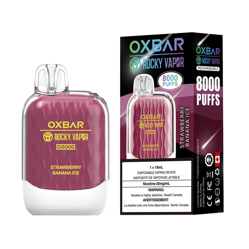 Oxbar 8000 – Strawberry Banana Ice