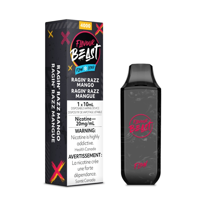 Flavour Beast 4000 – Ragin’ Razz Mango Iced