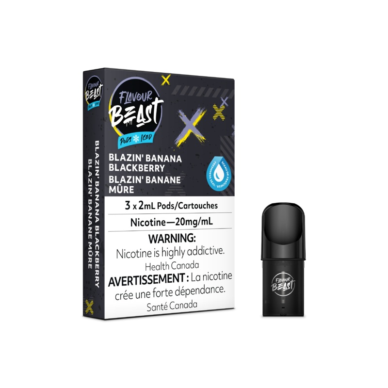 Flavour Beast Pod Pack – Blazin’ Banana Blackberry Iced