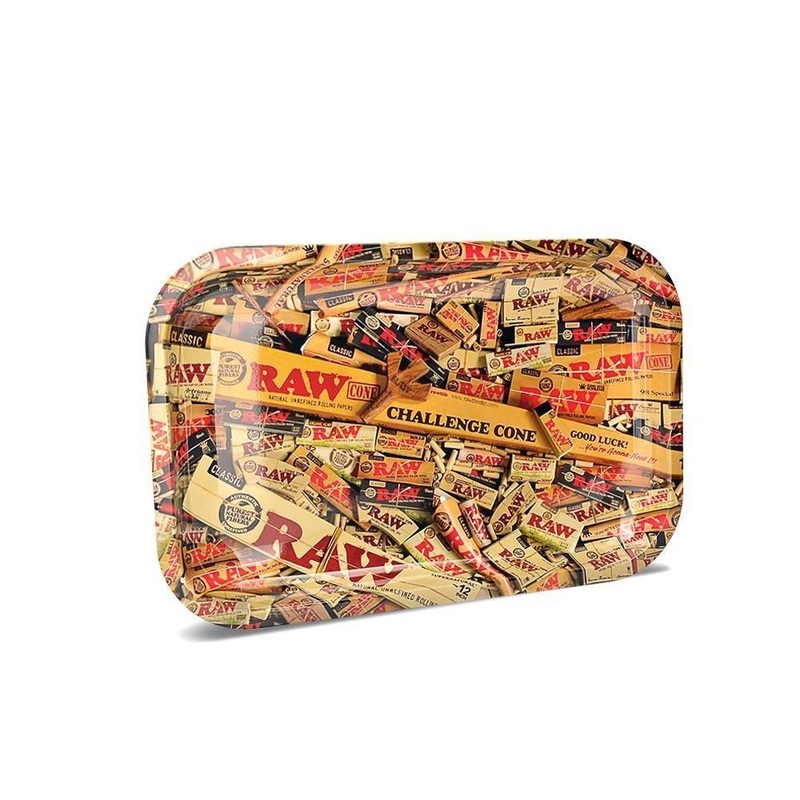 Raw Small Rolling Tray|SMALL|Juicy Jays|Steel|Mix Rolling|ASSORTED