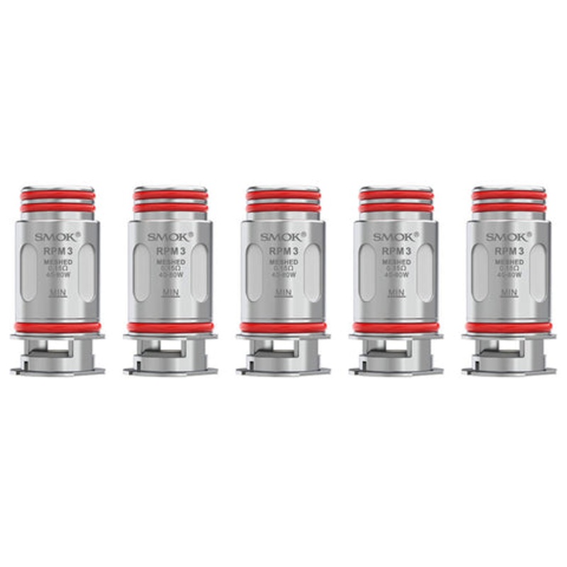 SMOK RPM3 Coils (5 pack)|Mesh 0.15 ohm (40-80W)|Mesh 0.23 ohm (20-45W)