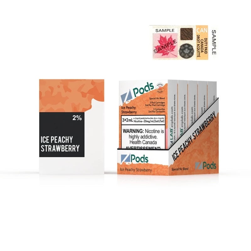 Z Pods Ice Peachy Strawberry 2% Special Nic Blend