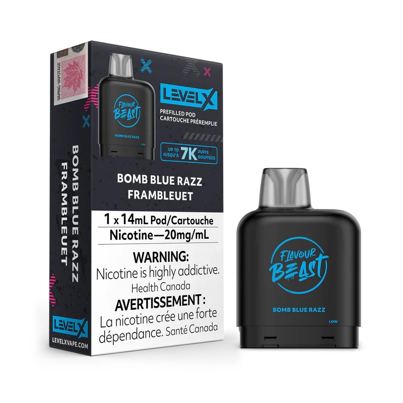 Flavour Beast – 7000 Level X Pod – Bomb Blue Razz