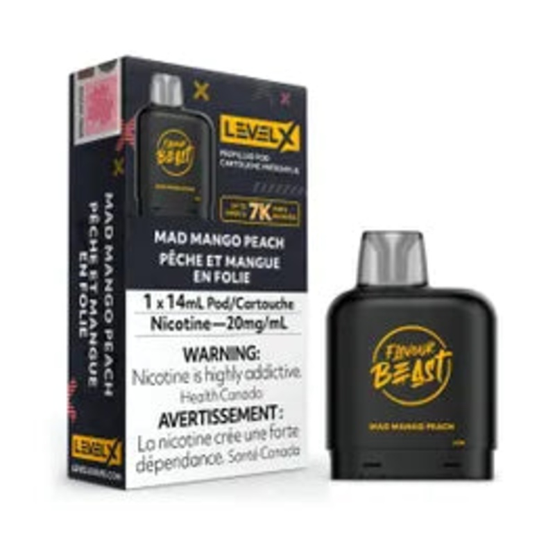 Flavour Beast – 7000 Level X Pod – Mad Mango Peach