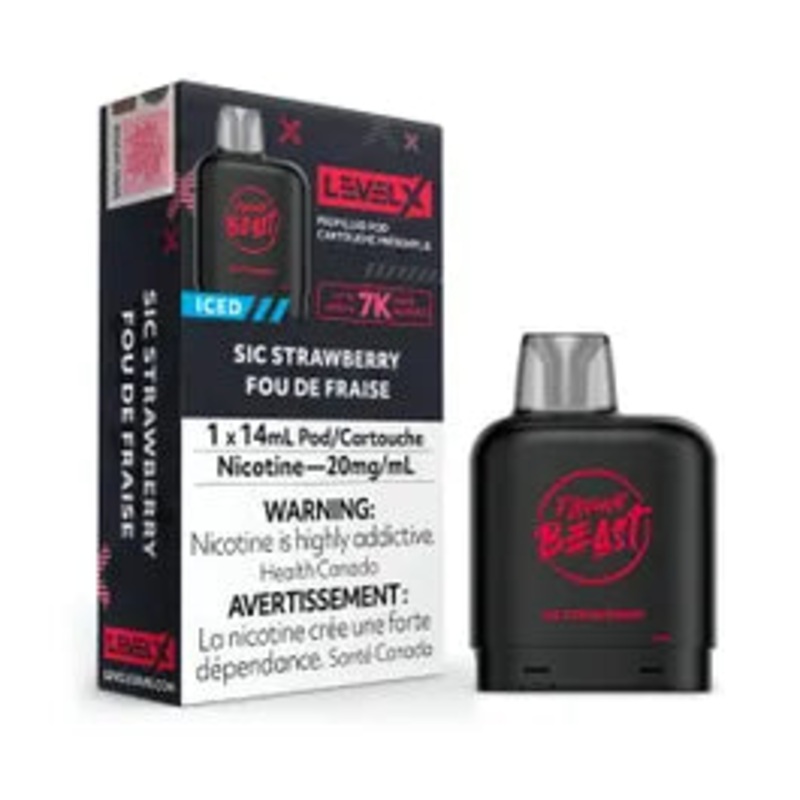 Flavour Beast – 7000 Level X Pod – Sic Strawberry Iced