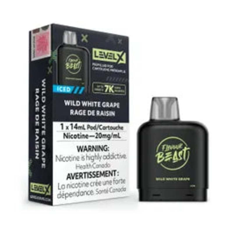 Flavour Beast – 7000 Level X Pod – Wild White Grape Iced