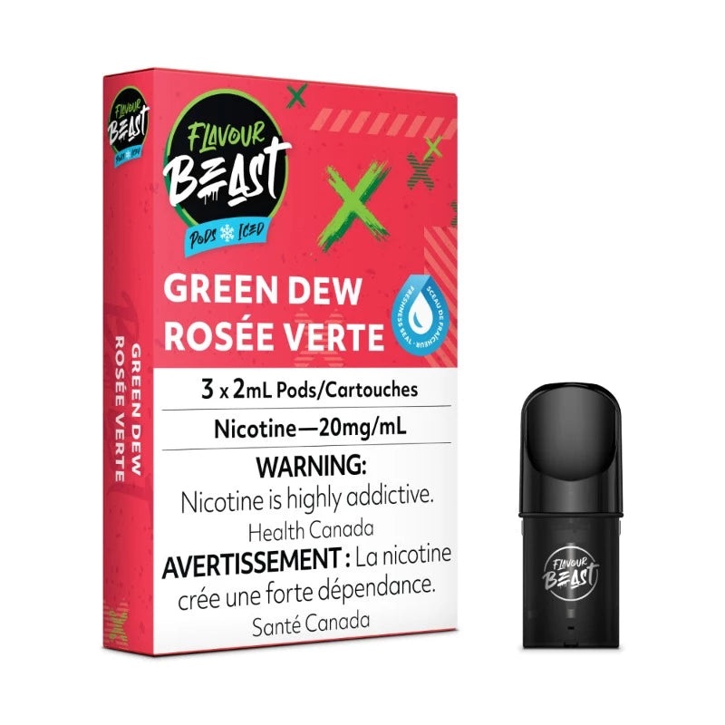 Flavour Beast Gnarly Green D (Green Dew Iced) Pods