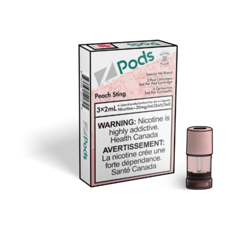 Z Pods Peach Sting|20MG SPECIAL NIC BLEND|20MG SPECIAL NIC BLEND (ONT-TAX)