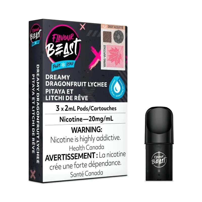 Flavour Beast Dreamy Dragonfruit Lychee Iced Pods