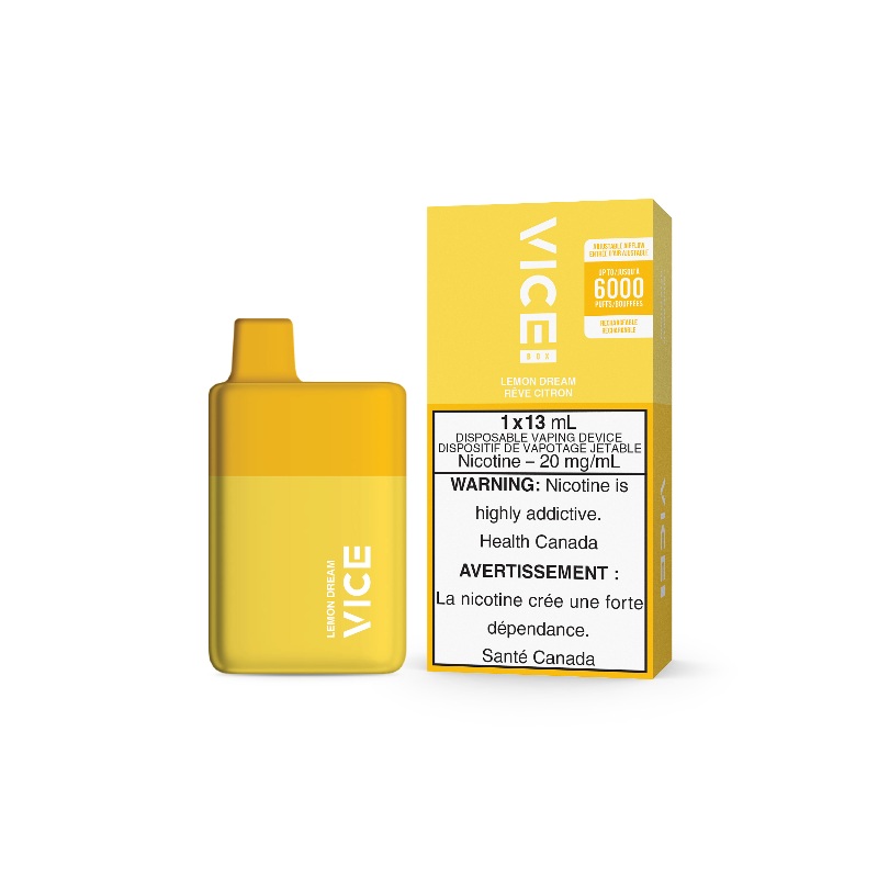 Vice Box Lemon Dream Disposable Vape Rechargable (6000 Puff)