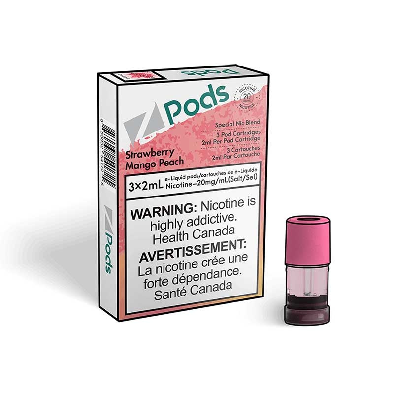 Z Pods Strawberry Mango Peach|20MG SPECIAL NIC BLEND|20MG SPECIAL NIC BLEND (ONT-TAX)