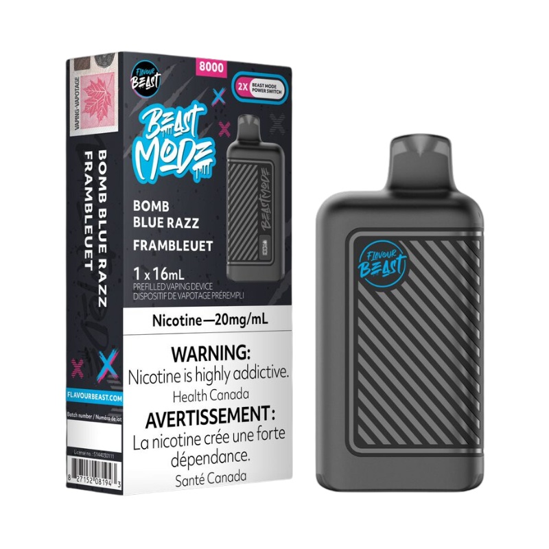 Beast Mode 8K Bomb Blue Razz Disposable Vape