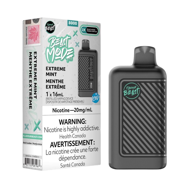 Beast Mode 8K Extreme Mint Iced Disposable Vape