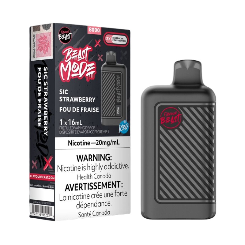 Beast Mode 8K Sic Strawberry Iced Disposable Vape