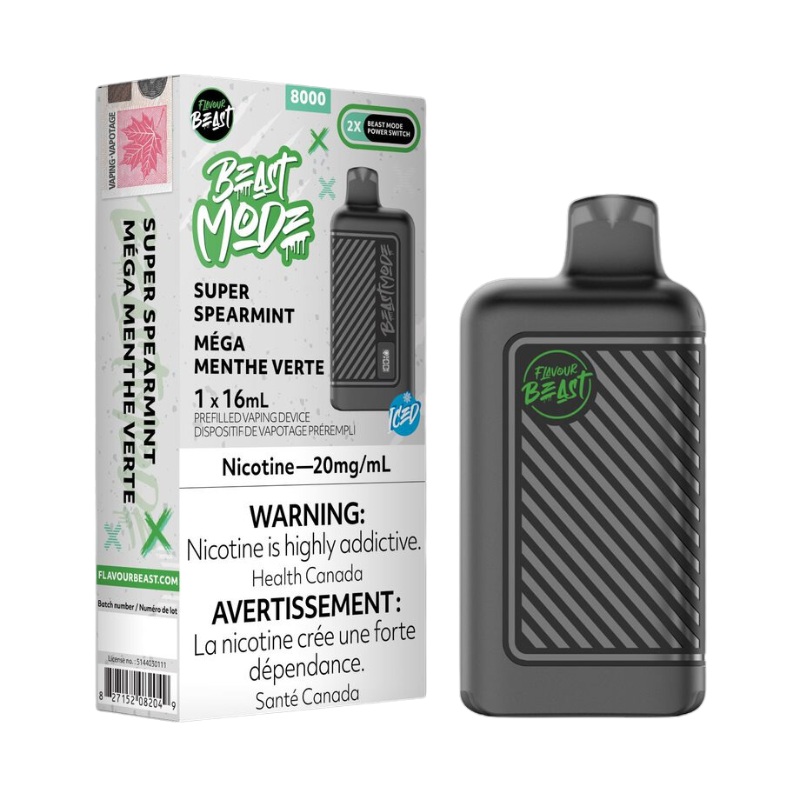 Beast Mode 8K Super Spearmint Iced Disposable Vape