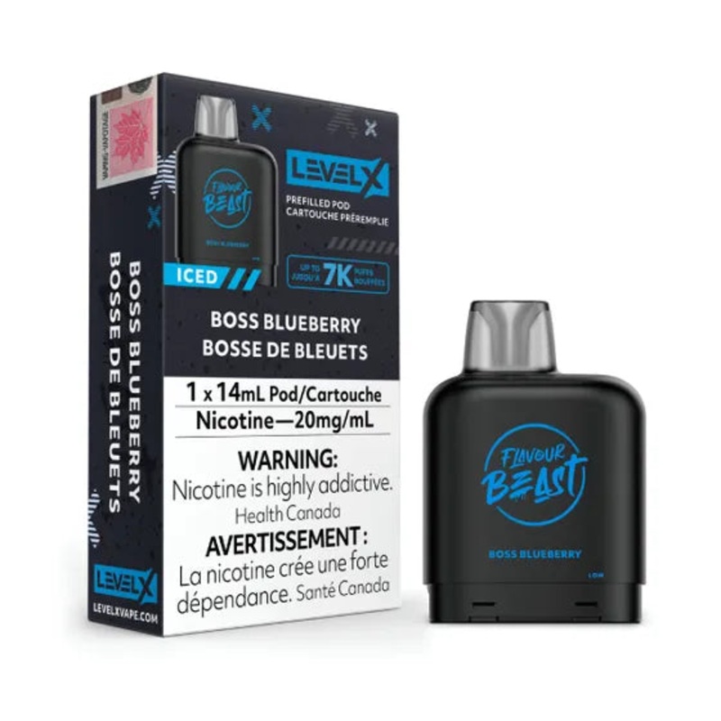 Flavour Beast – 7000 Level X Pod – Boss Blueberry Iced