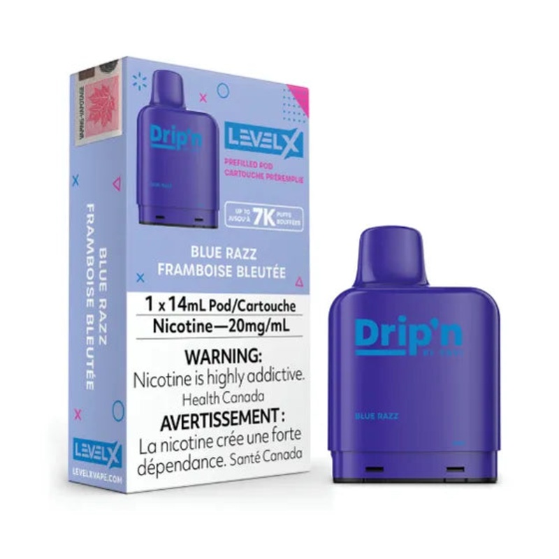 Drip’N – 7000 Level X Pod – Blue Razz