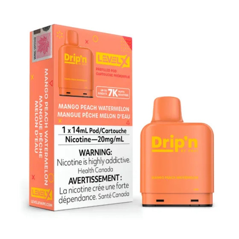Drip’N – 7000 Level X Pod – Mango Peach Watermelon