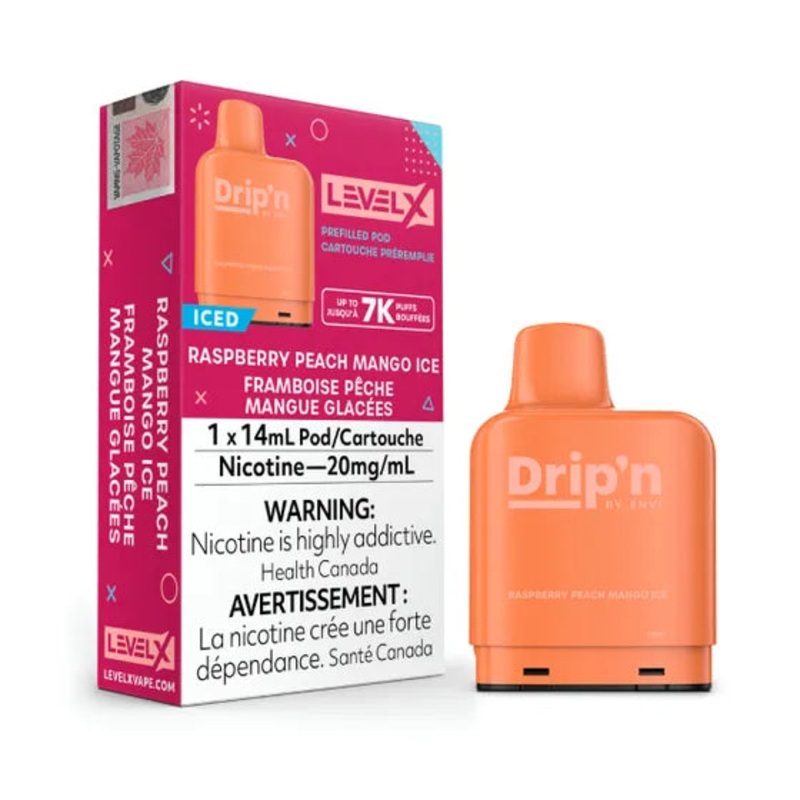 Drip’N – 7000 Level X Pod – Raspberry Buzz Ice