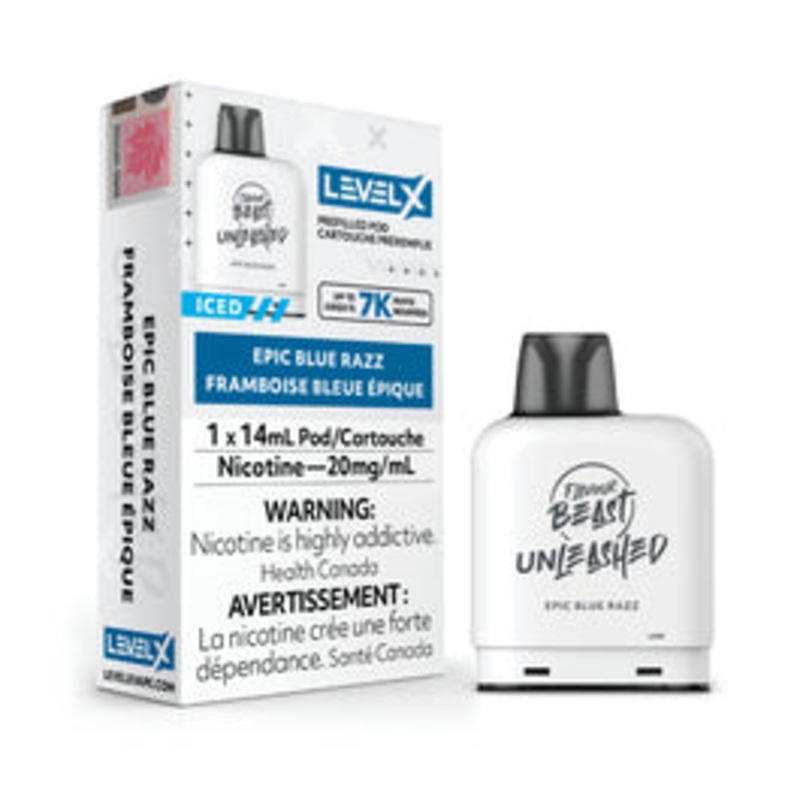 Flavour Beast – 7000 Level X Unleashed Pod – Epic Blue Raspberry