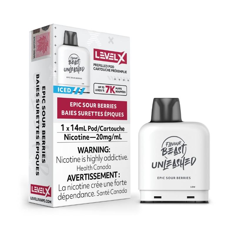 Level X Epic Sour Berries Iced Flavour Beast Unleashed Pod 7K