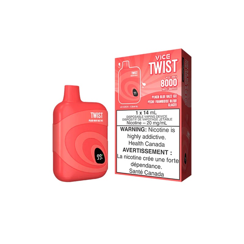 Vice Twist 8000 – Peach Blue Razz Ice