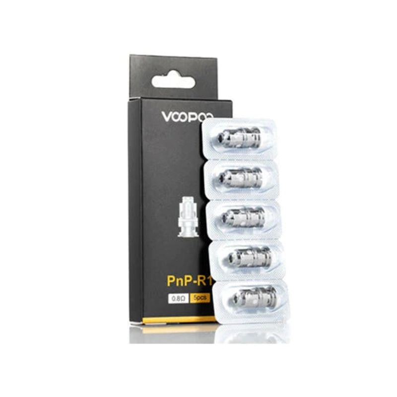 VooPoo PnP Coils (5 pack)|M2 0.6 ohm (20-28W)|R1 0.8 ohm (12-18W)|R2 1.0 ohm (10-15W)|TR1 1.2 ohm (10-15W)|TM2 0.8 ohm (12-18W)|VM1 0.3 ohm (32-40W)|VM3 0.45 ohm (25-35W)|VM4 0.6 ohm (20-28W)|VM5 0.2 ohm (40-60W)|VM6 0.15 ohm (60-80W)