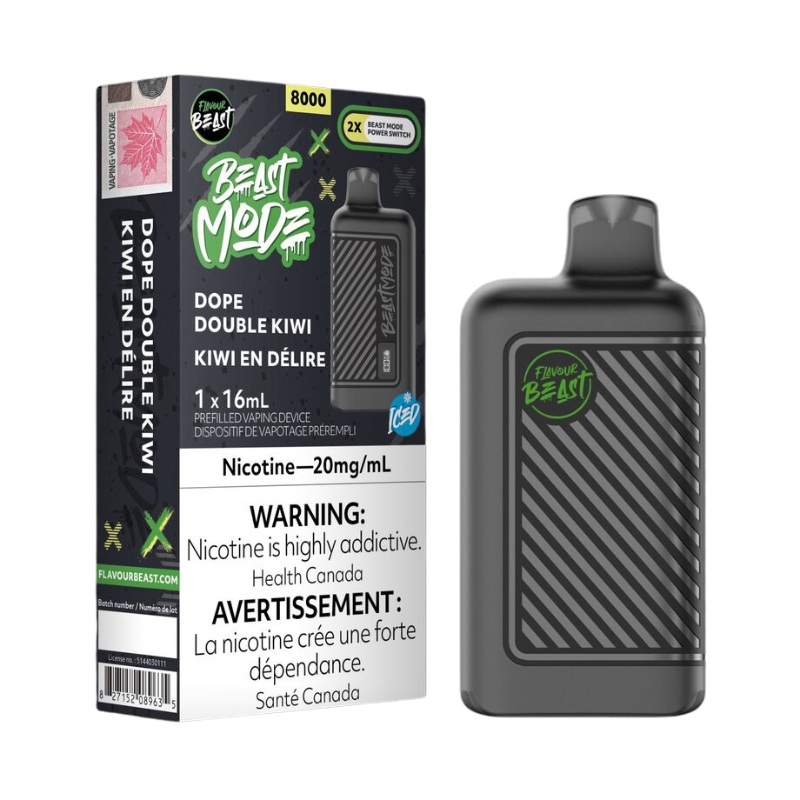 Beast Mode 8K Dope Double Kiwi Iced Disposable Vape