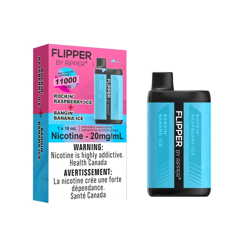 Rufpuf Ripper Flipper 11000 – Bangin’ Banana Ice + Rockin’ Raspberry Ice