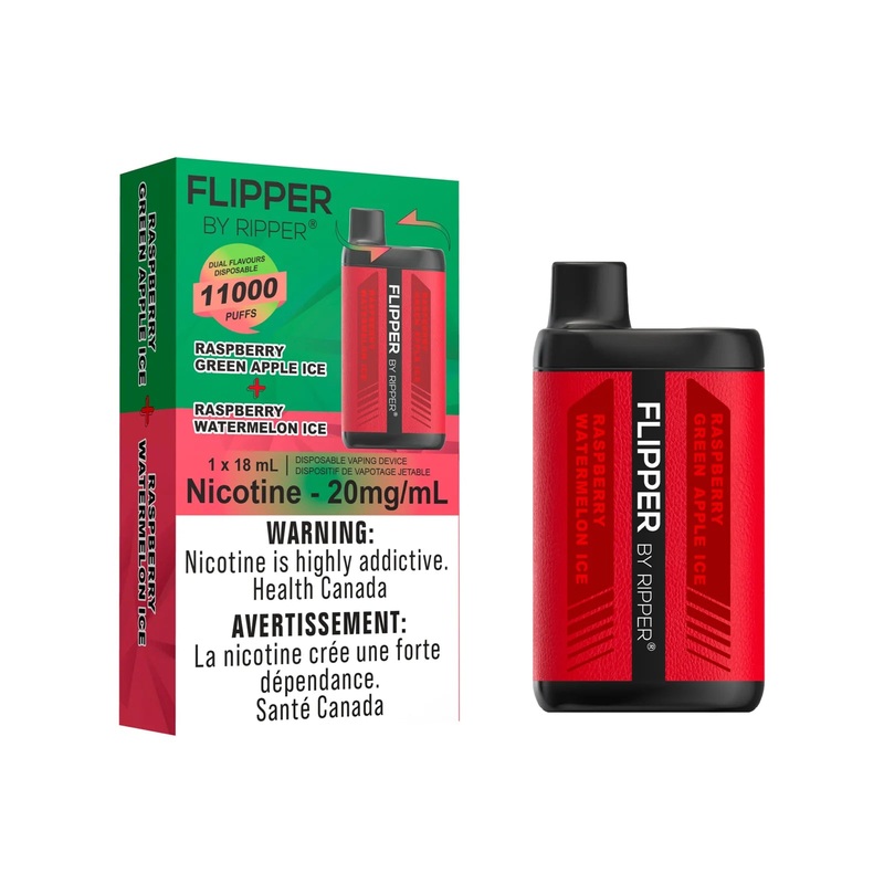 Rufpuf Ripper Flipper 11000 – Raspberry Watermelon Ice + Raspberry Green Apple Ice