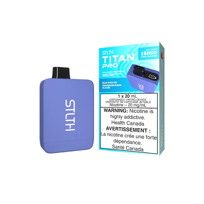 STLTH Titan Pro (15K) Blue Razz Ice Disposable Vape