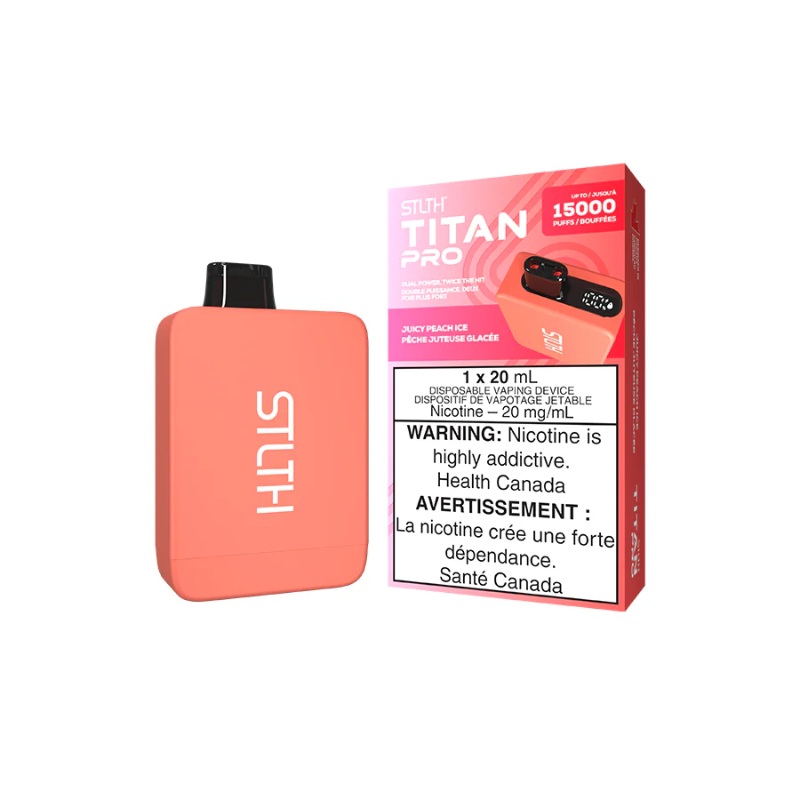 STLTH Titan Pro (15K) Juicy Peach Ice Disposable Vape