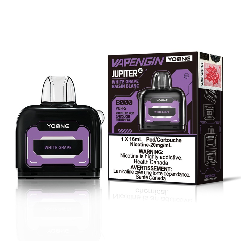 Yoone Vapengin White Grape Disposable Pod (8000 Puffs)