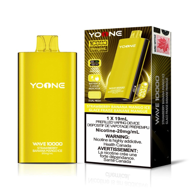 Yoone Wave 10000 Strawberry Banana Mango Ice Disposable Vape